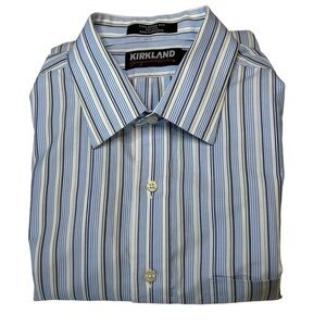 Men’s Kirkland Signature Tailored Fit Dress Shirt. 16.5-34